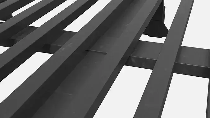 SUV Roof Cargo Platform 3D model 7