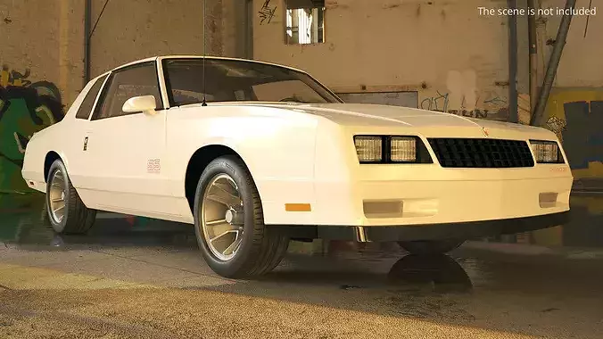 Chevrolet Monte Carlo SS Classic Coupe Vintage 3D model 2