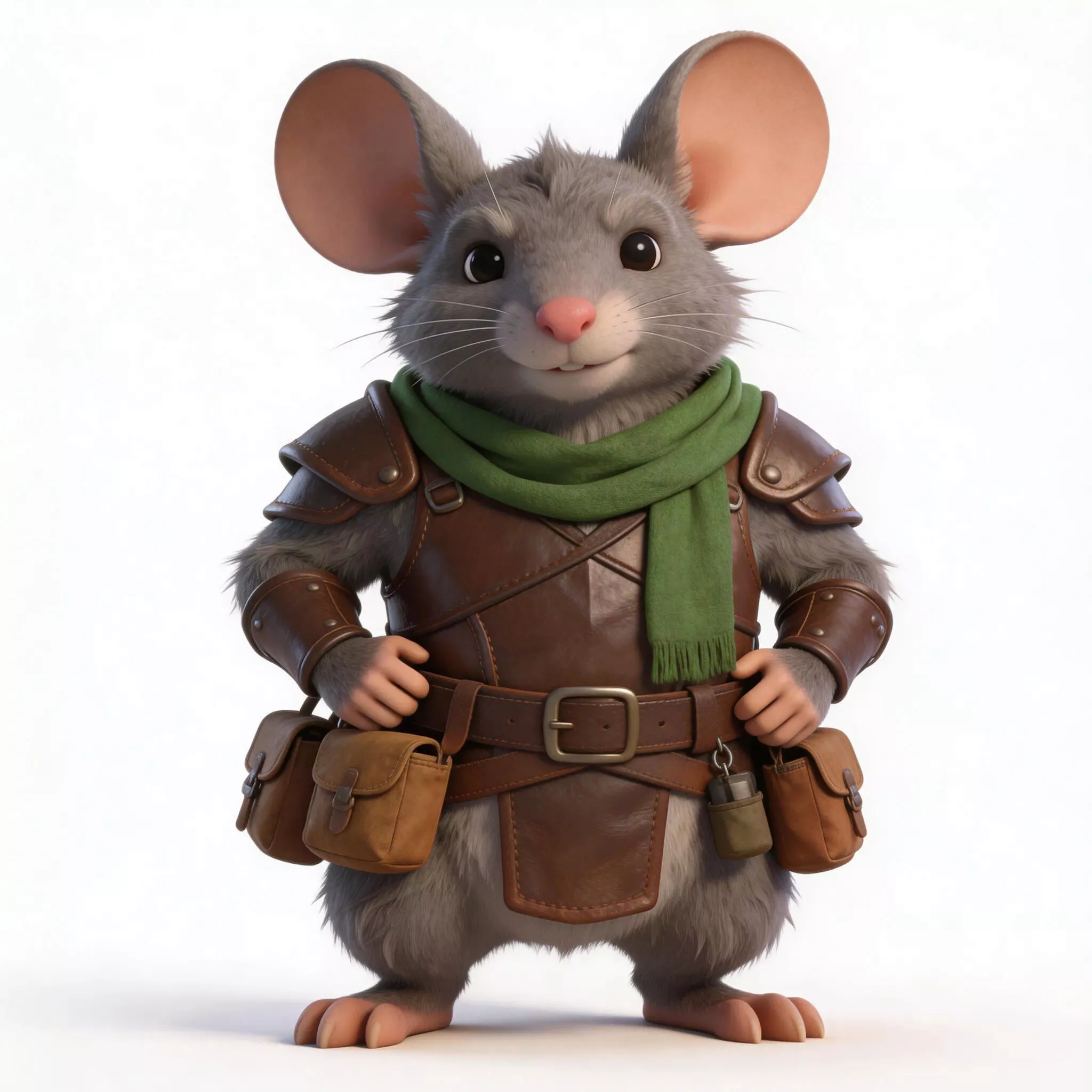 Cute Mouse Warrior Character 3D Printable Model 3D print model