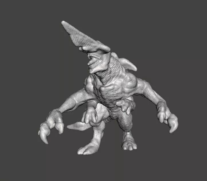 KNIFEHEAD KAIJU MONSTER MINIATURE GAMES RPG DND 3D print model