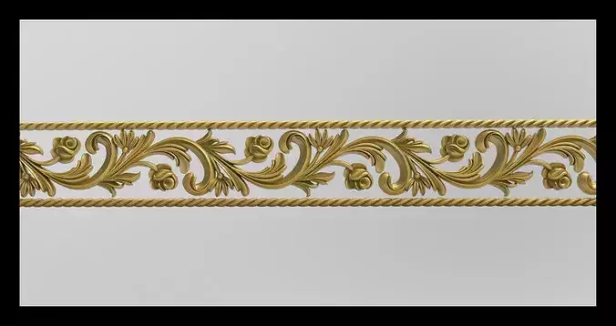 Classic Acanthus Rope Border Relief - ArtCAM CNC RLF