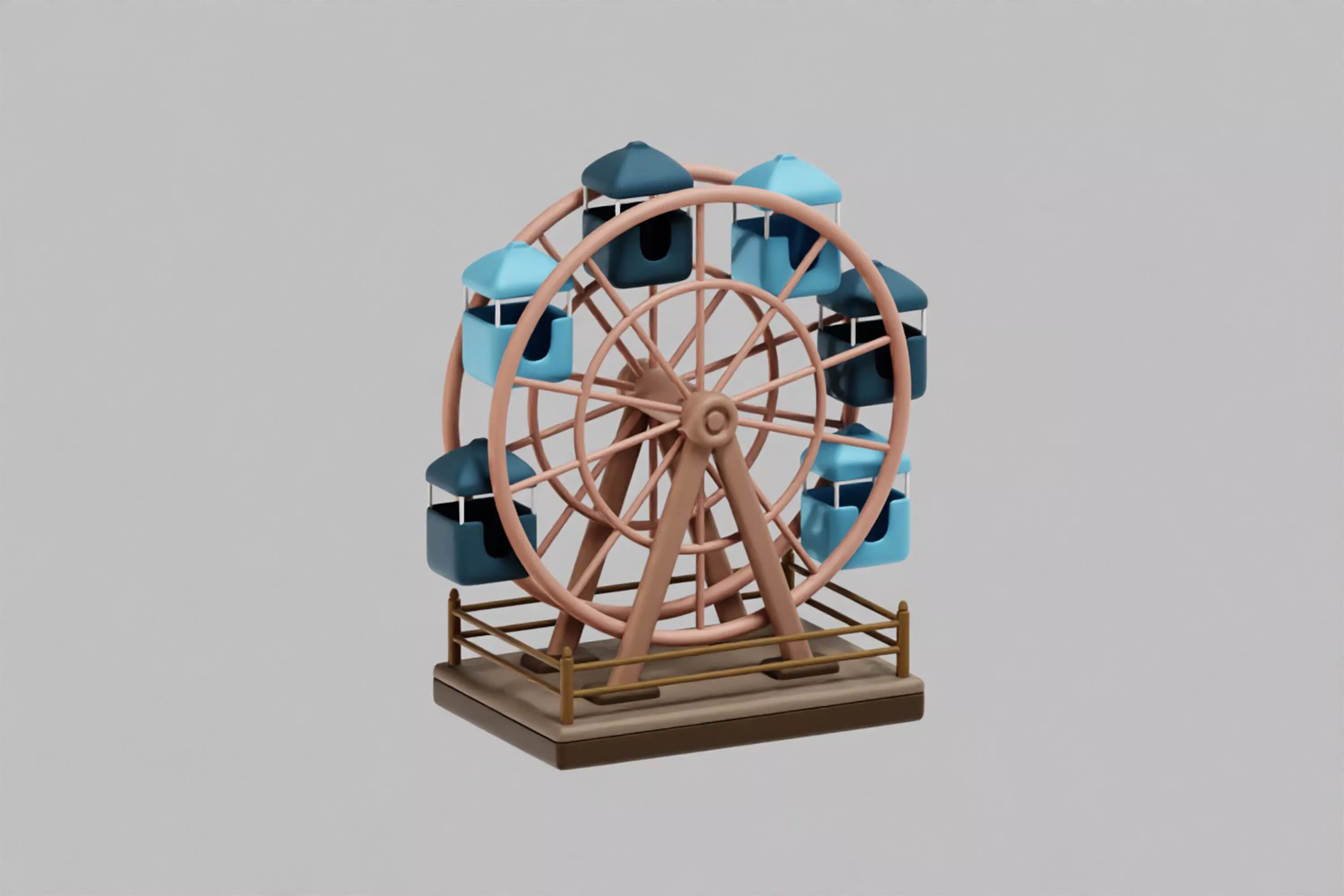 Ferris wheel Low-poly 3D model