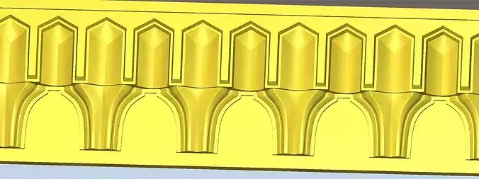Classic Cornice Dentil Border Relief - ArtCAM CNC RLF