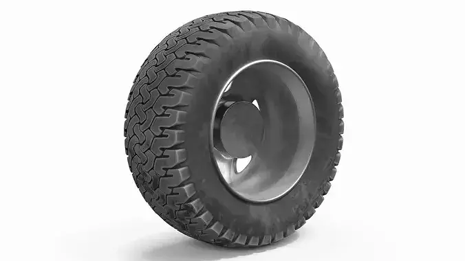 Off Road Vehicle Wheel with Tire 3D model 3