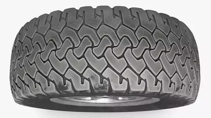 Off Road Vehicle Wheel with Tire 3D model 4