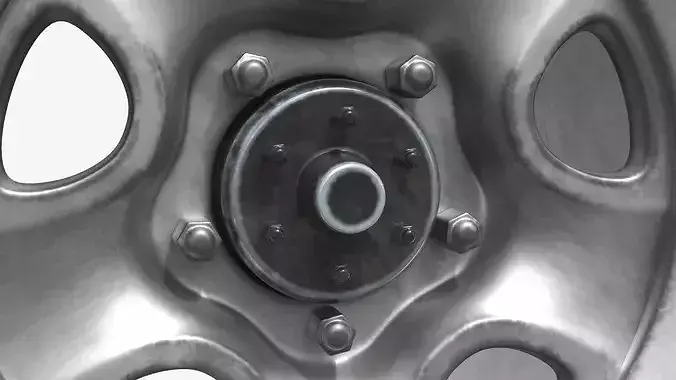 Off Road Vehicle Wheel with Tire 3D model 5