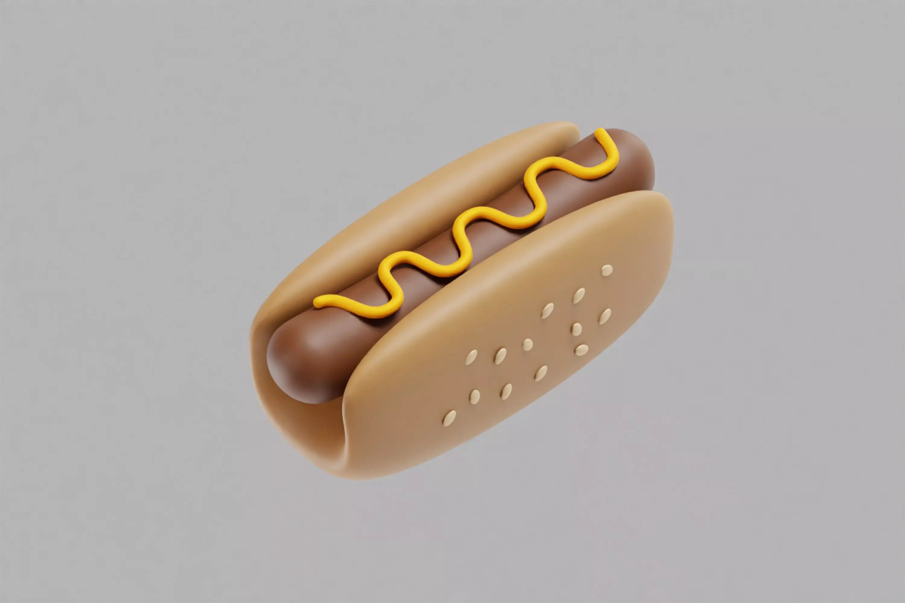 Hot Dog Low-poly 3D model