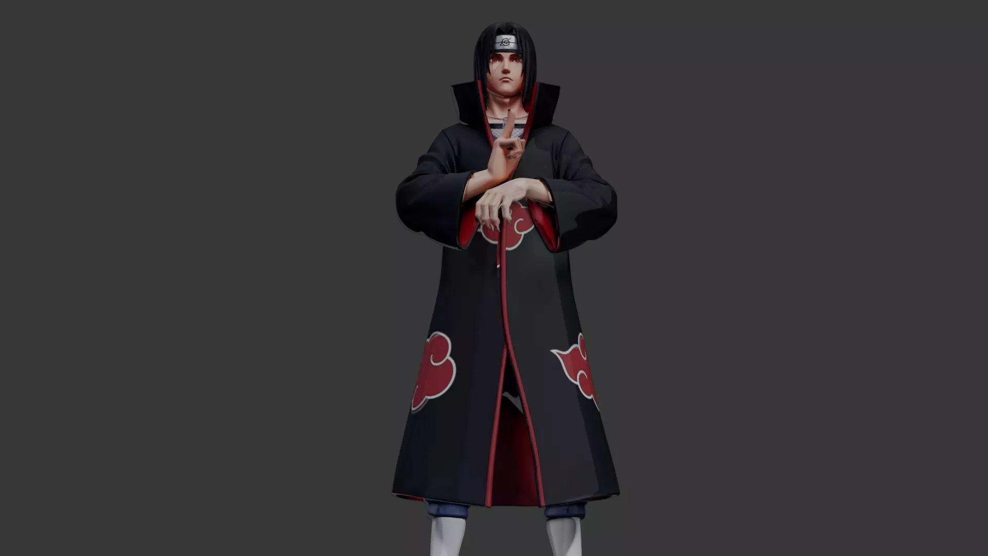 Itachi Uchiha Akatsuki Version Low-poly 3D model