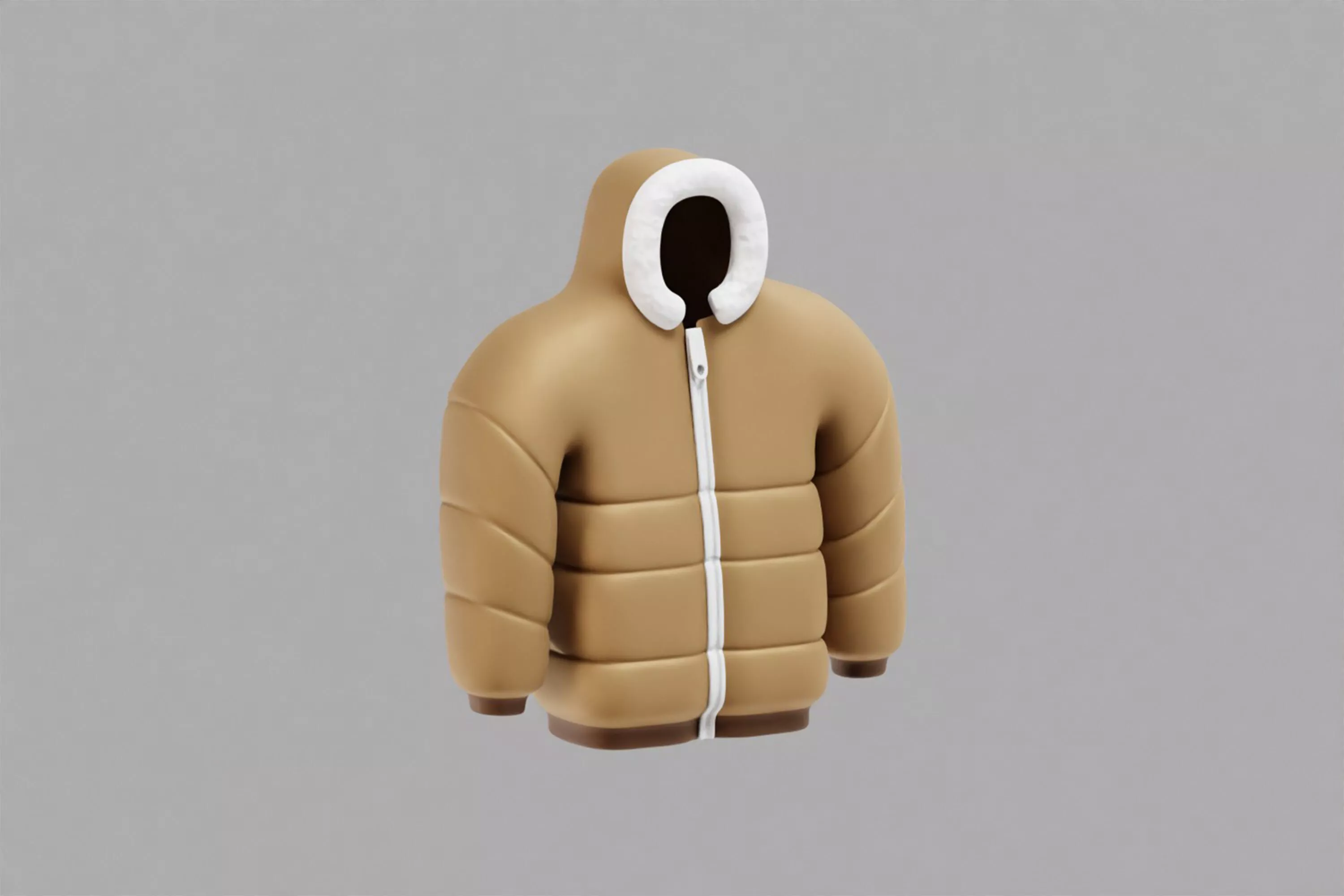 Winter Jacket Low-poly 3D model