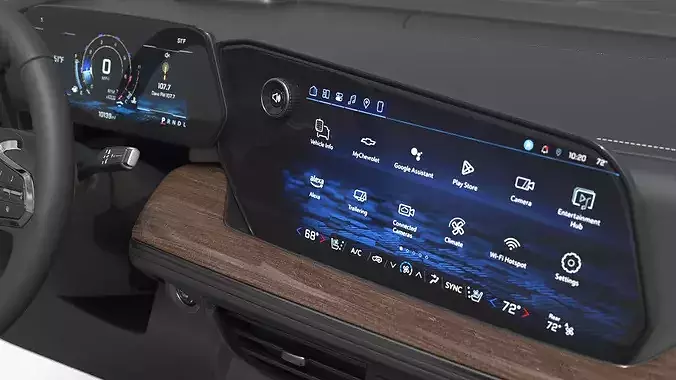 2025 Chevrolet Suburban Interior Dashboard 3D model 7