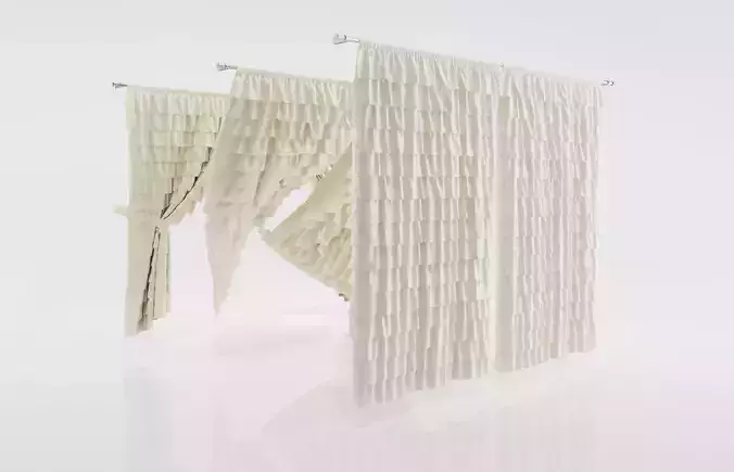 White classic curtains