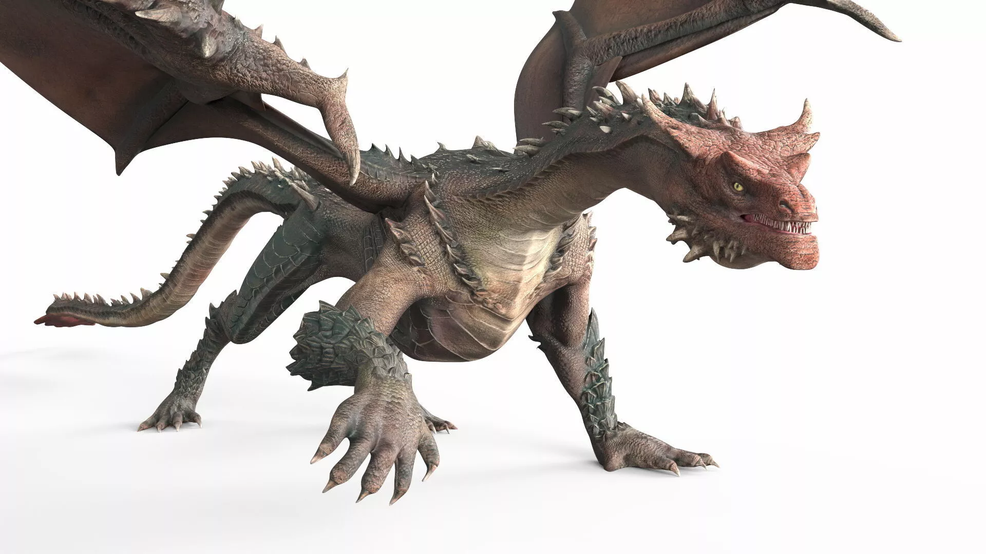 Fantasy Dragon Walking Animated Rigged For Maya 3D model