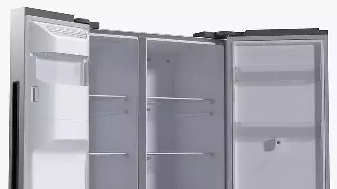 Samsung Family Hub Side by Side Smart Refrigerator 3D model 6