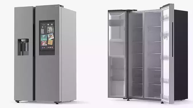 Samsung Family Hub Side by Side Smart Refrigerator 3D model