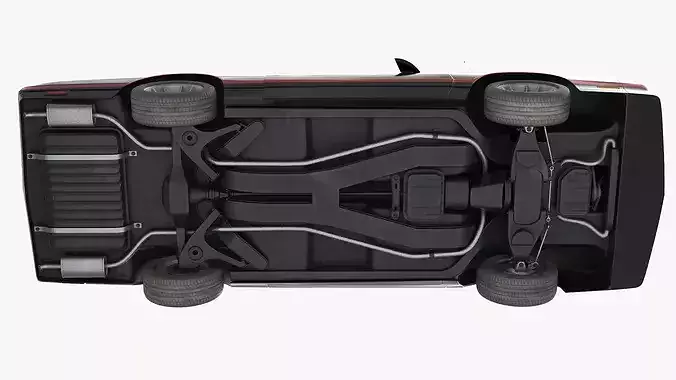 Vintage Chevrolet Monte Carlo SS Coupe Black 3D model 7