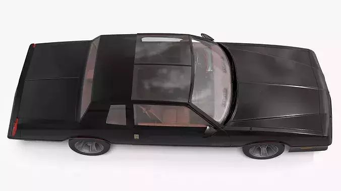 Vintage Chevrolet Monte Carlo SS Coupe Black 3D model 6