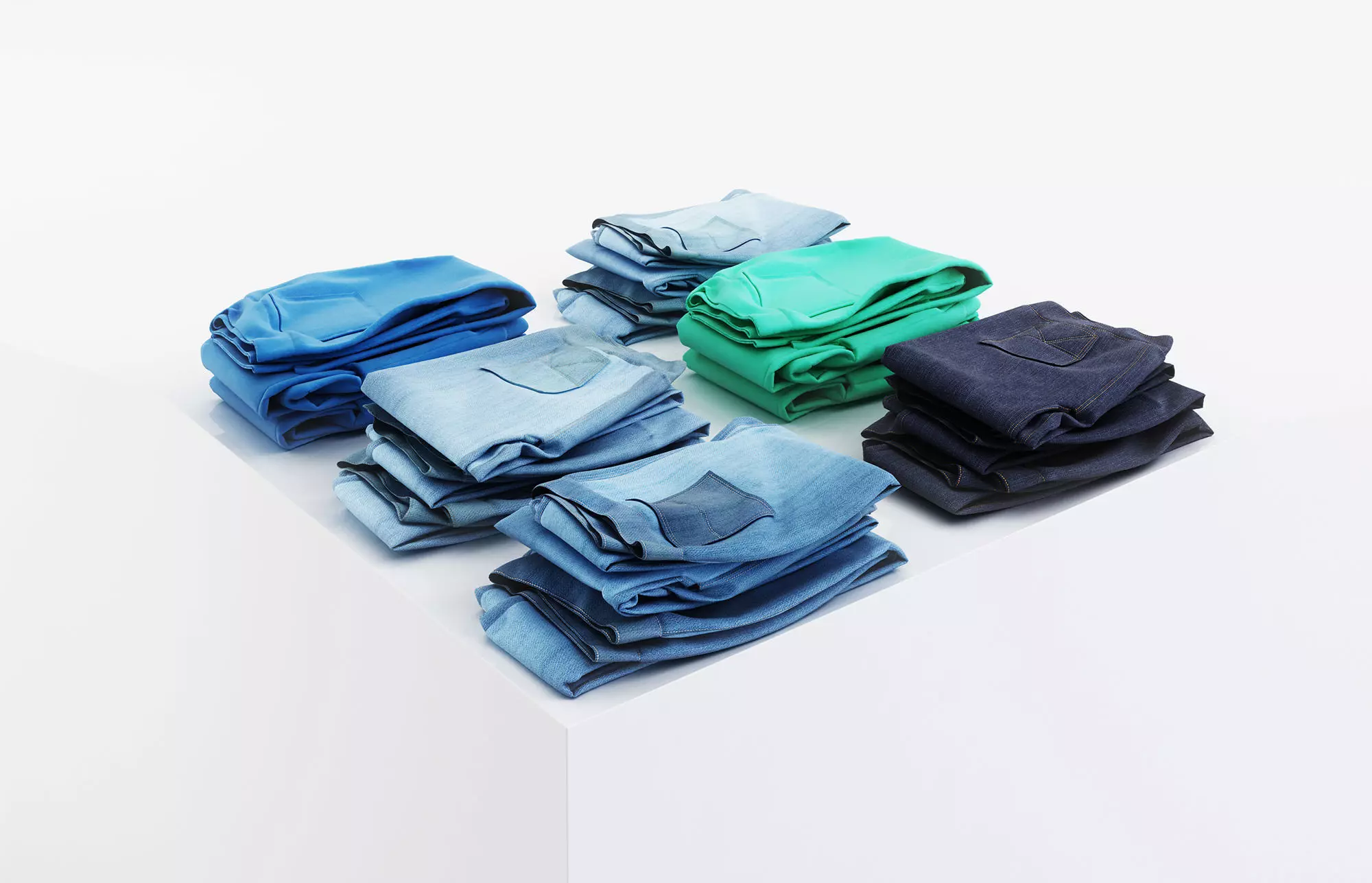 Multicolored pants 3D model