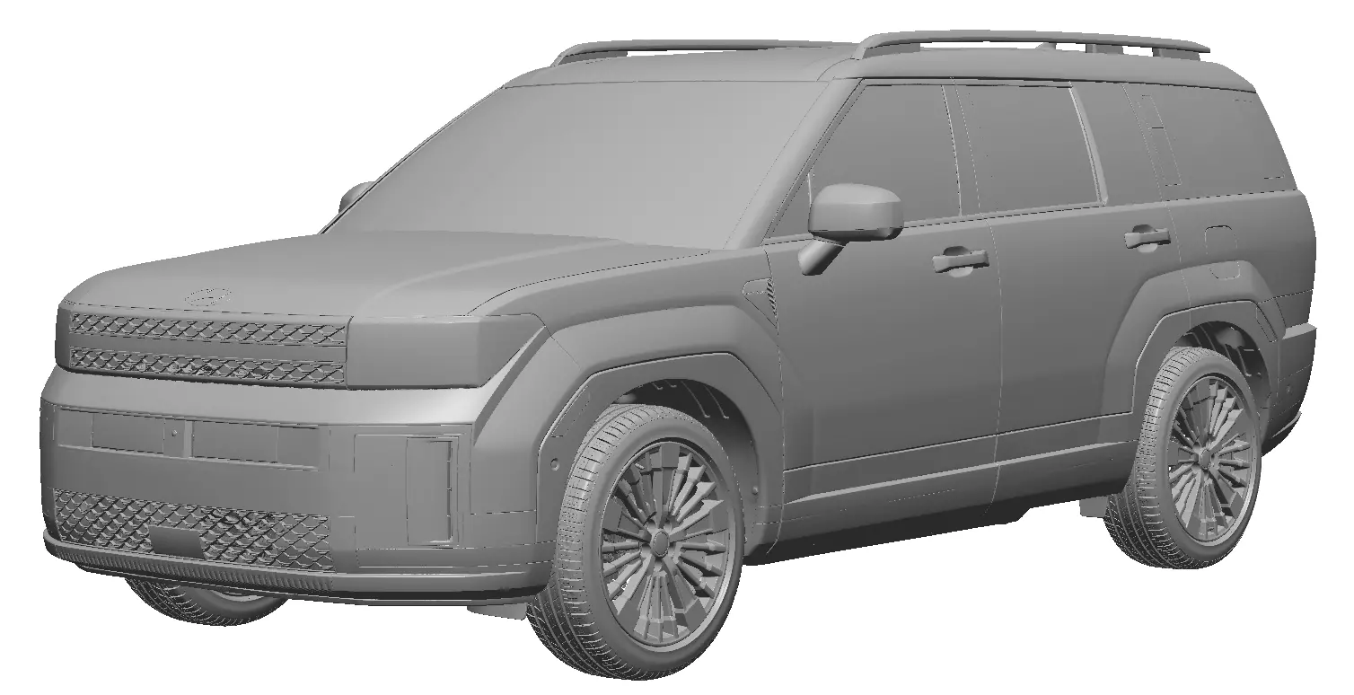 Hyundai Santa Fe HTRAC 2024 - Full EXTERIOR-INTERIOR-BIW 3D SCAN 3D model