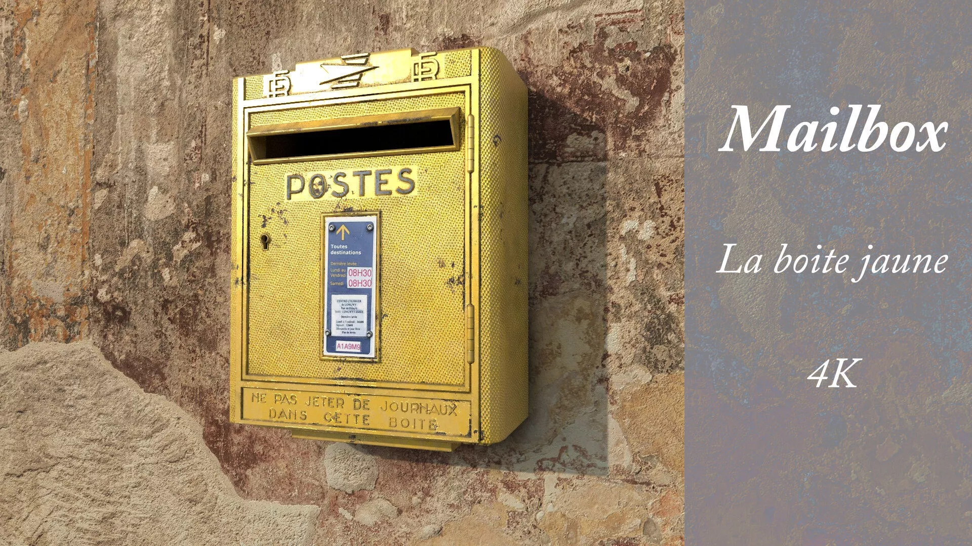 Mailbox Low-poly 3D model