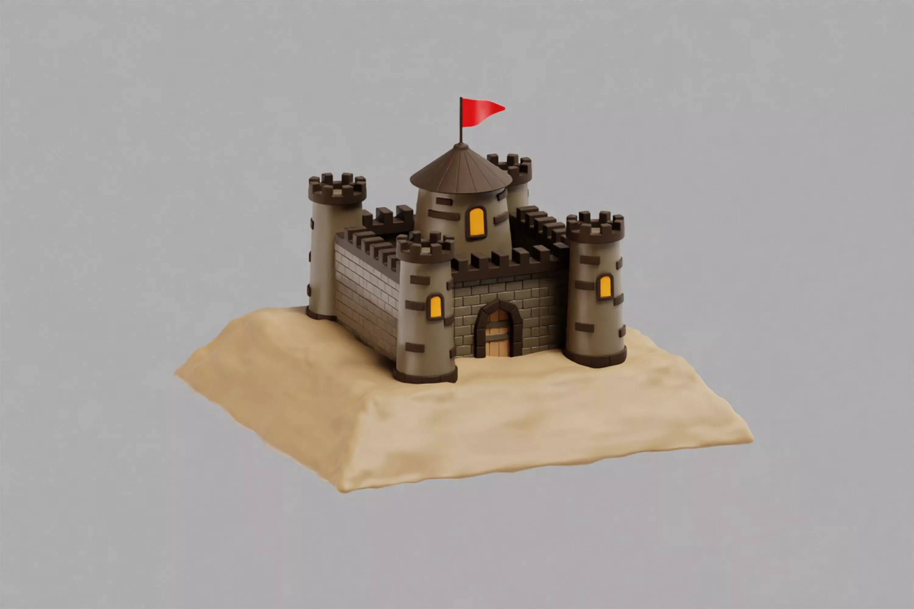 Castle Low-poly 3D model