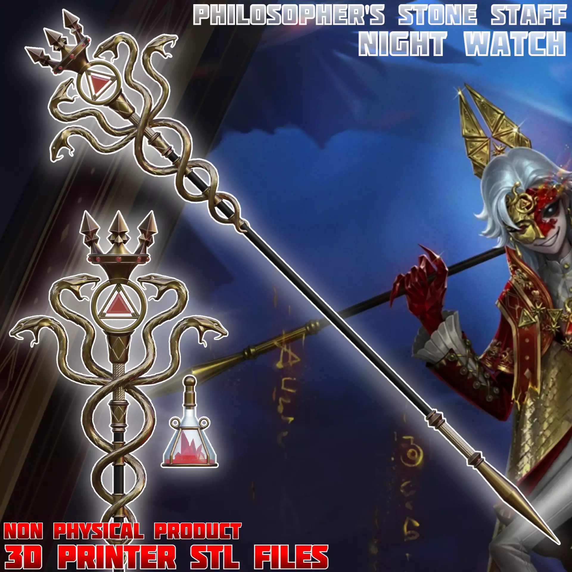 Night Watch Philosophers Stone Staff Identity V 3D print model