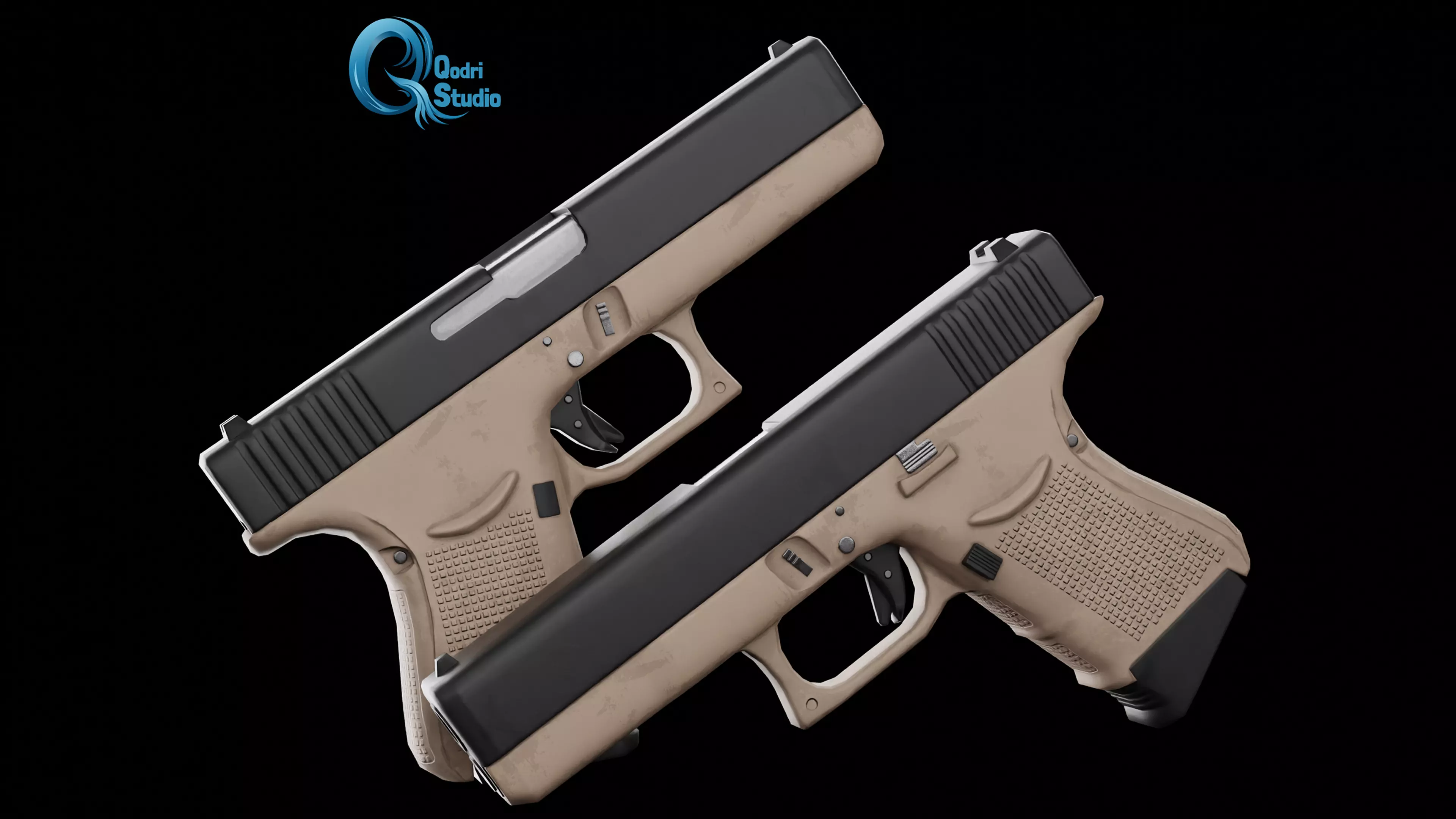Tactical 3D GLOCK GAME READY lowpoly 3d model Low-poly 3D model