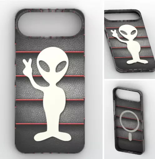 Cosmic Peace Alien MagSafe Case 3D print model