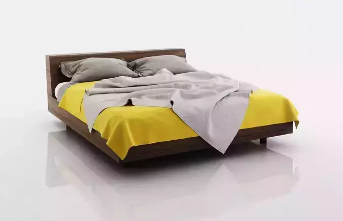 Yellow and grey bed linen