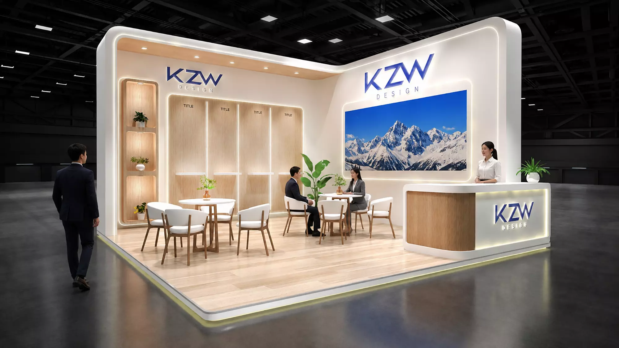 Modern Exhibition Booth Interior Trade Show 3D Model 3D model