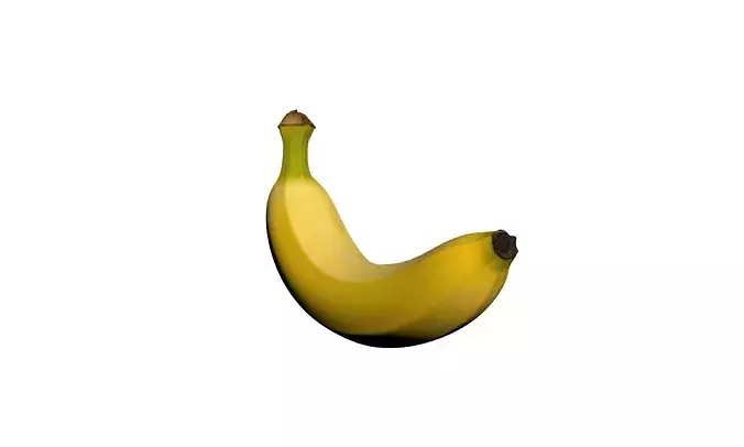 Banana Tropical Fruit Food 3D model 5