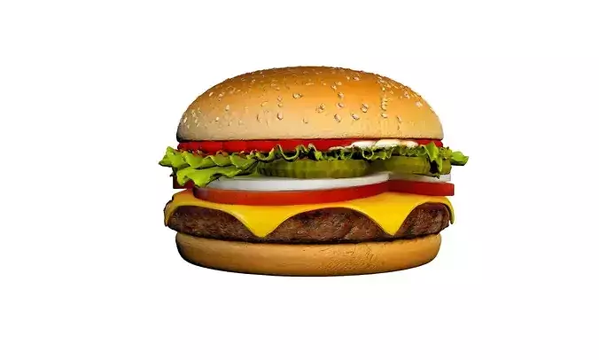 Burger Hamburger Fast Food 3D model 3
