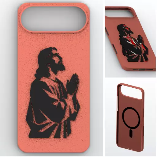 Crucifix Relief MagSafe Case 3D print model