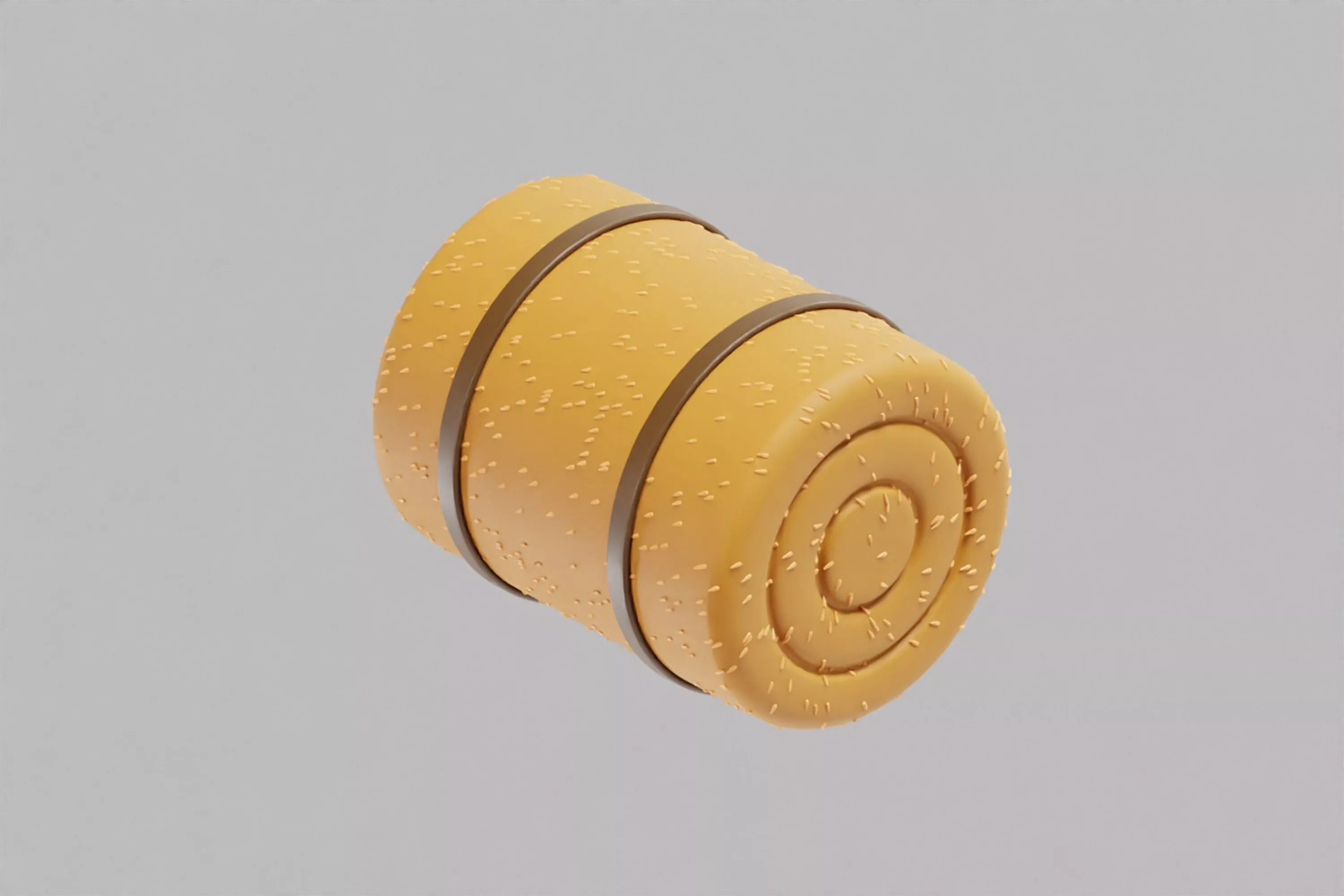 Hay bales Low-poly 3D model