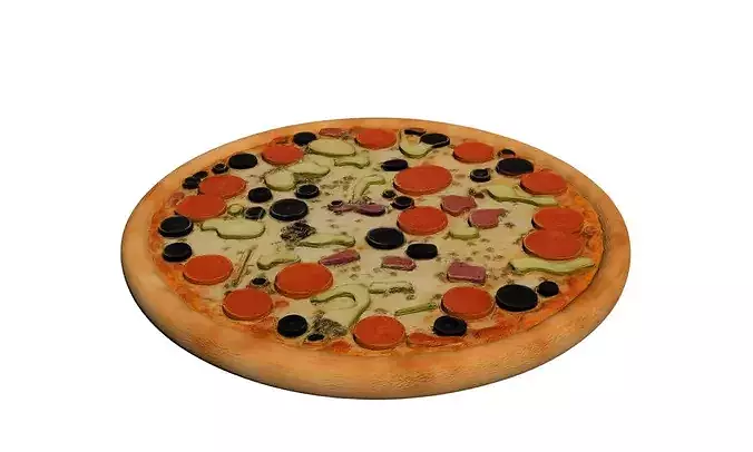 Pizza Italian Fast Food 3D model 2