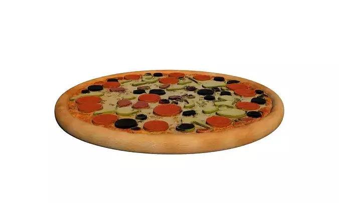 Pizza Italian Fast Food 3D model 4