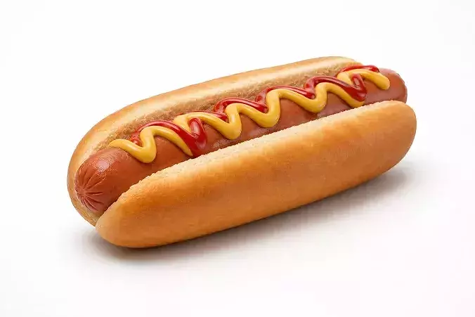 Hot Dog Fast Food Sausage Sandwich 3D model