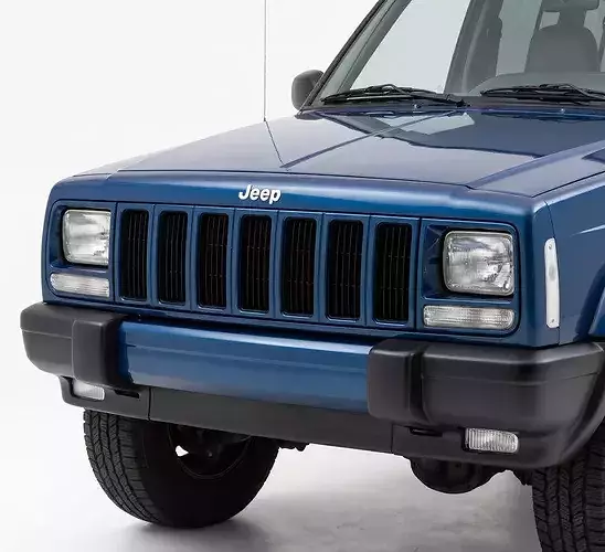 Classic Jeep Cherokee XJ SUV Low-poly 3D model 4