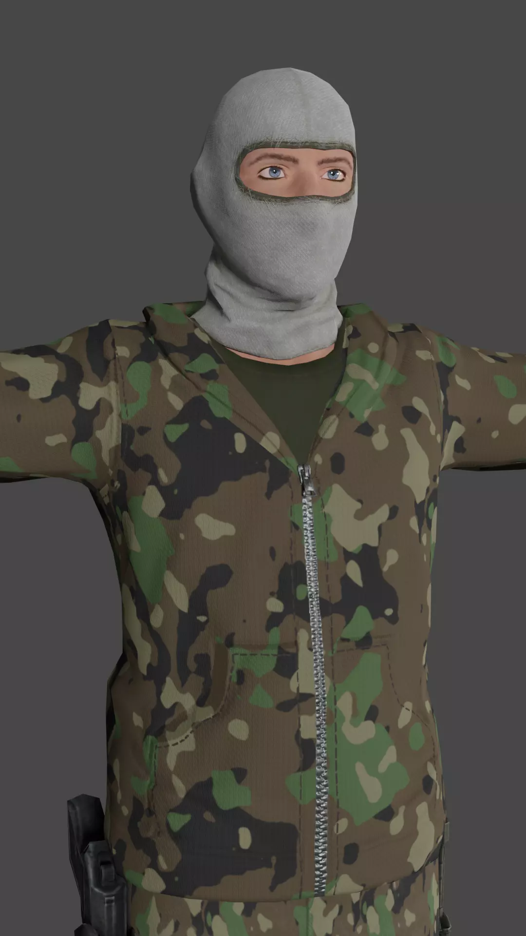Man Tactical Soldier model Ready for games Low-poly 3D model