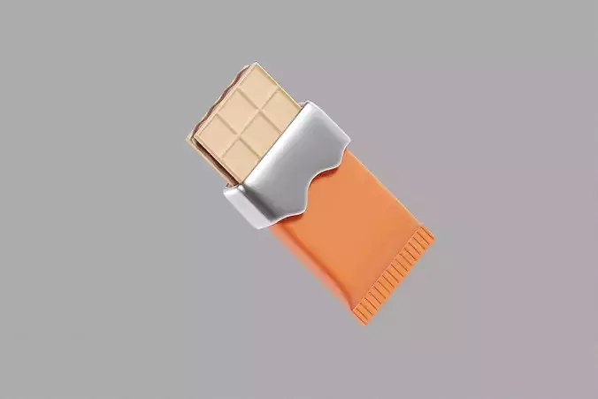 Chocolate With Pack  Low-poly 3D model
