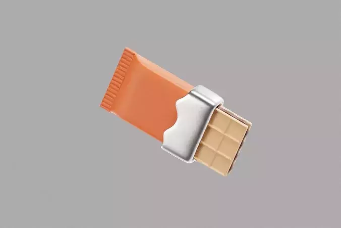 Chocolate With Pack  Low-poly 3D model 6