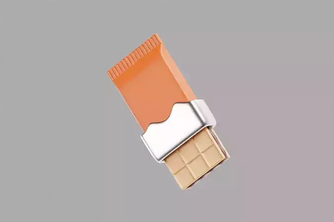 Chocolate With Pack  Low-poly 3D model 5
