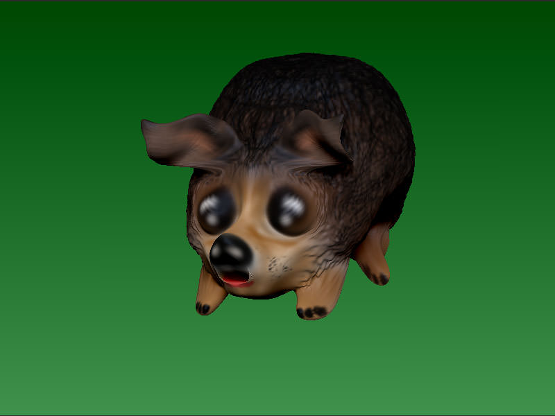 hedgehog animal with big eyes 3D print model_1