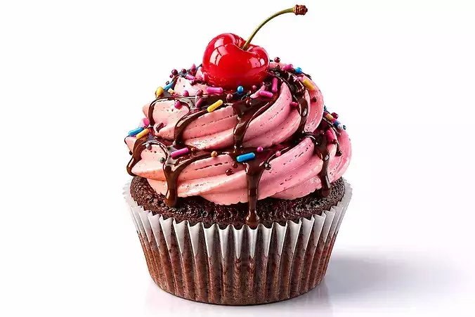 Cupcake Sweet Dessert Bakery 3D model