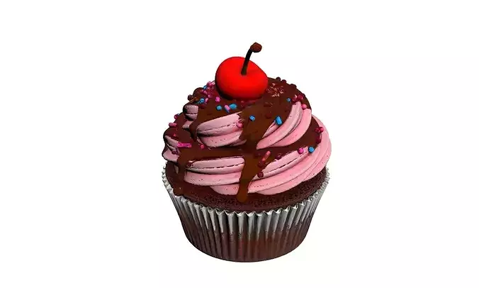 Cupcake Sweet Dessert Bakery 3D model 3