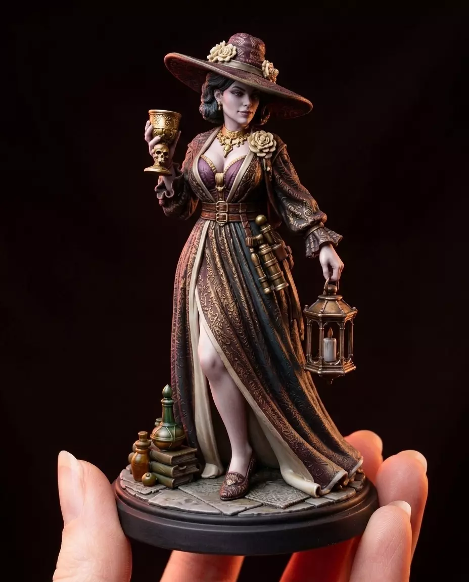 Vampire Countess - Gothic Horror Matriarch Miniature STL 3D print model