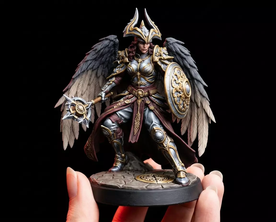 Celestial Judgement - Winged Valkyrie Miniature 3D print model