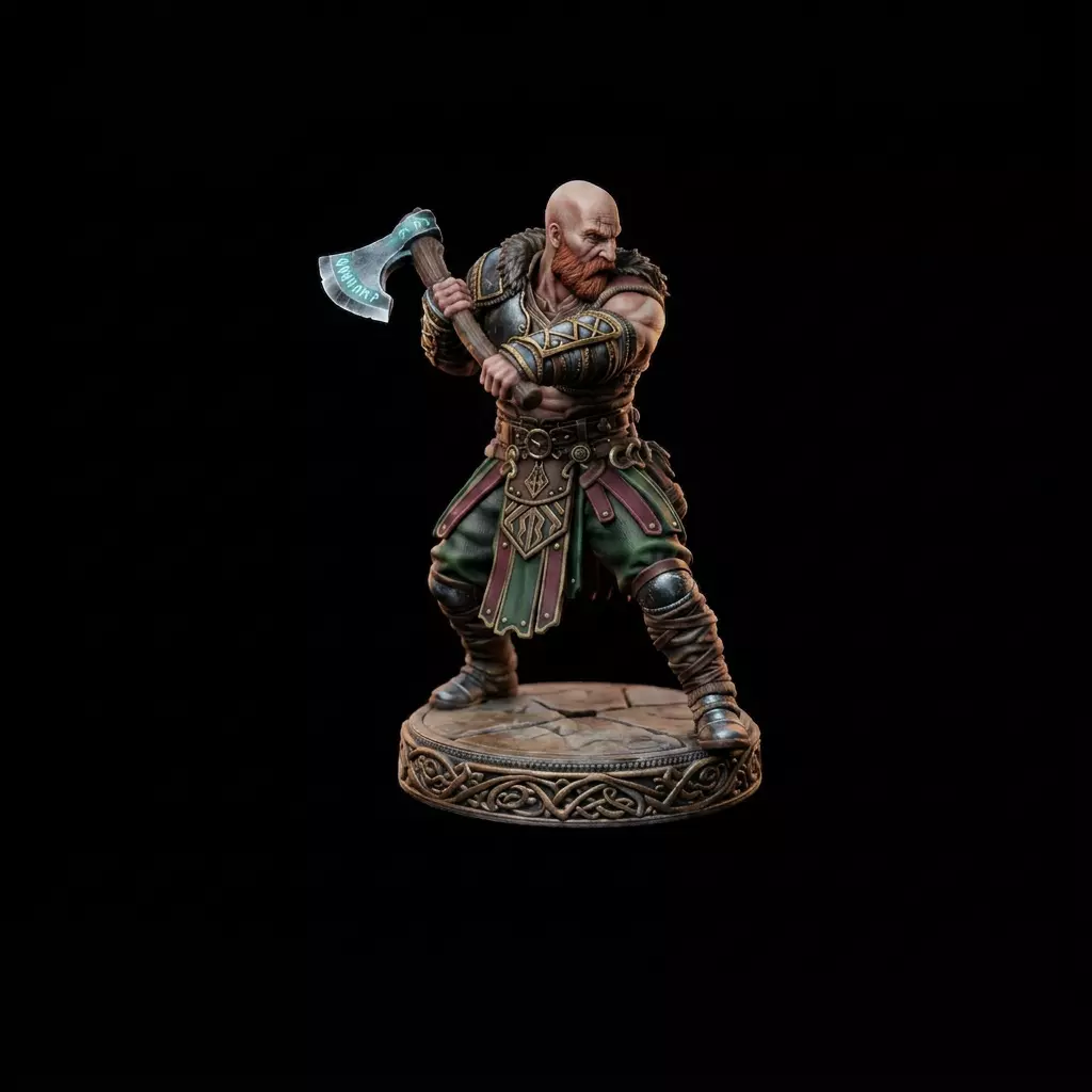 Ghost of Sparta - Norse Warrior God Miniature STL 3D print model