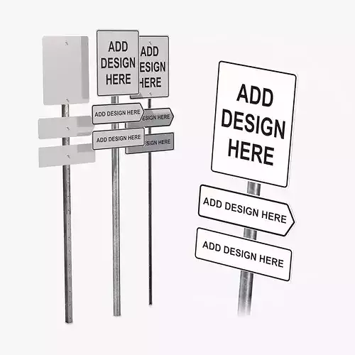 Road Signs - Customizable Vertical Rectangular Sign Assembly