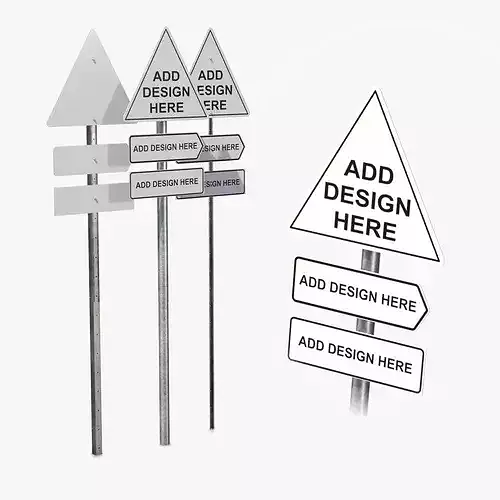 Road Signs - Customizable Triangle Sign Assembly
