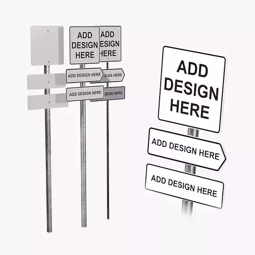 Road Signs - Customizable Square Sign Assembly